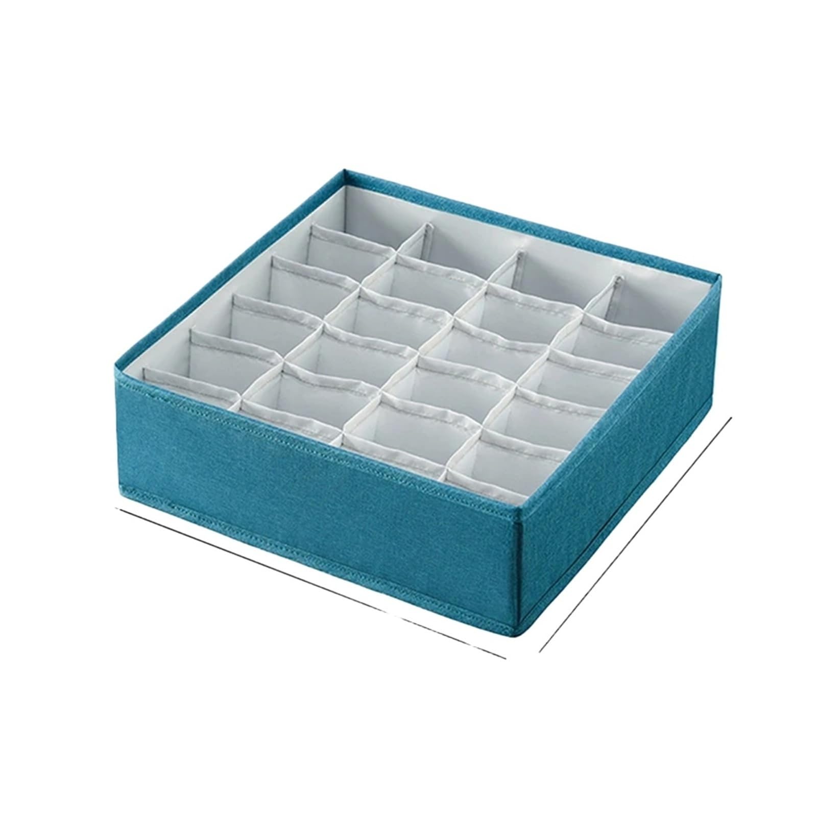 QMVDOJR Fabric Underwear Bra Storage Box Sorting Panty Socks Compartment Drawer Organizer Home(24 grids blue)
