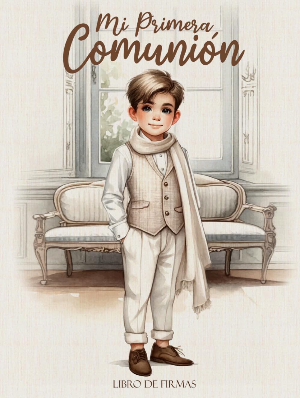 Mi Primera Comunión: Libro de Firmas Comunión Niño con Dedicatorias de Invitados, Fotografías, Lista de Regalos y Árbol de Huellas - Regalo Original para Niños.