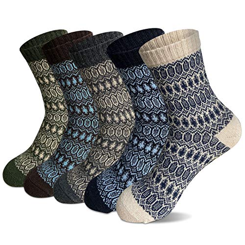 Image of FYC Socks for Women - Stocking Stuffers Gifts for Women - Warm Thick Soft Wool Cozy Crew Socks Christmas Gifts for Woman