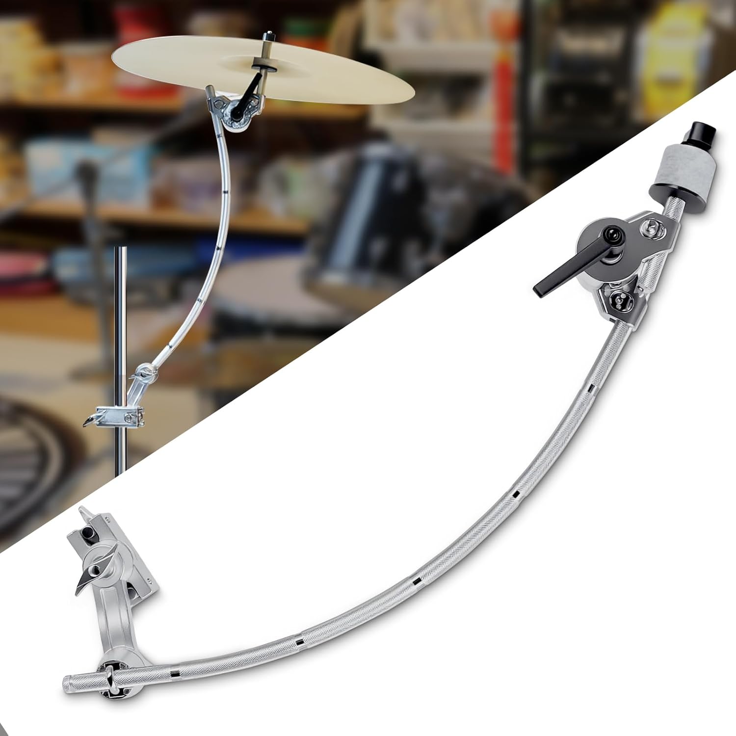 EASTROCK Snare Drum Cymbal Clamp，Cymbal Expansion Clip，Cymbal Extension Mount Clamp for Splash, Crash and Effects Cymbals