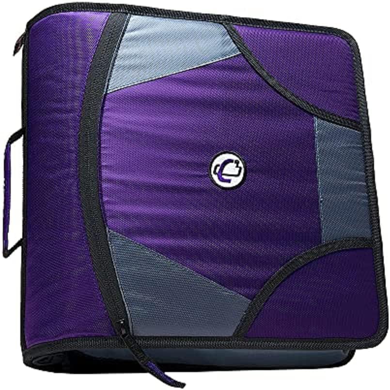 Caseit The King Sized Zip Tab Zipper Binder 4 Inch D