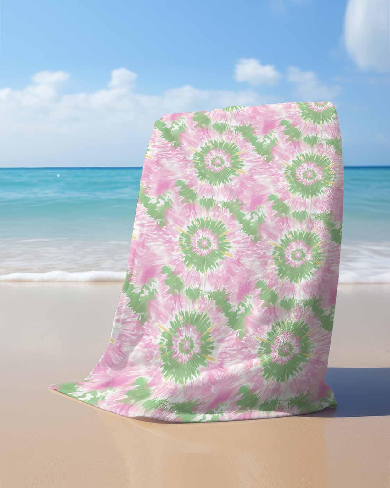 Amazon.com: Pink Green Beach Towels Oversized Super Absorbent
