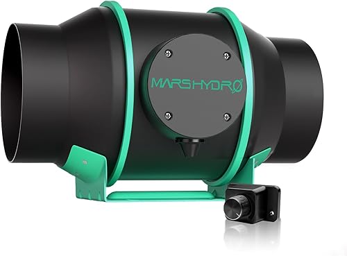 MARS HYDRO Ventilador en línea de 6 pulgadas con controlador de velocidad variable, ventilador de escape de ventilación para tienda de campaña