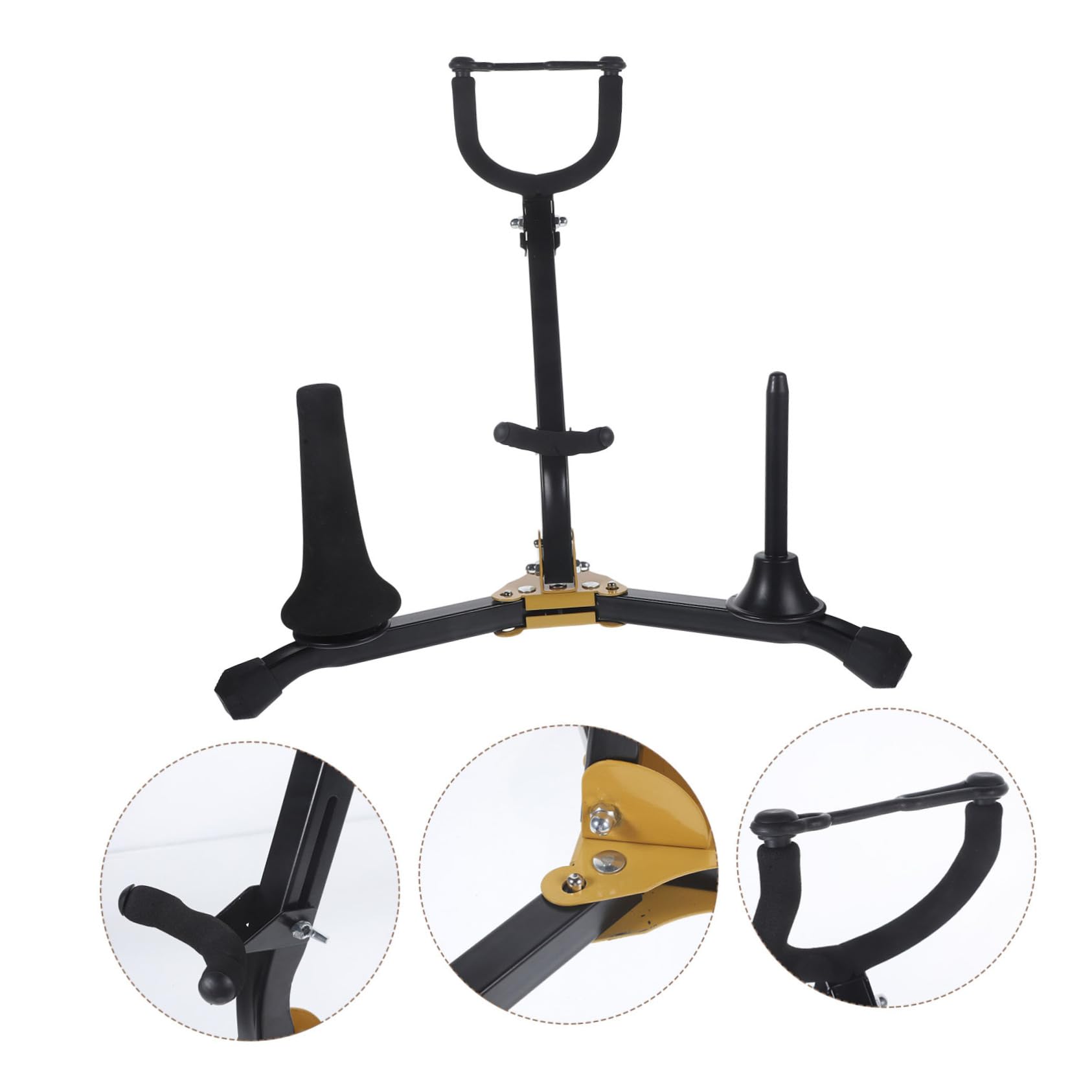 ifundom Saxophonständer Faltbarer Saxophonhalter für Altsaxophon und Tenorsaxophon Klarinettenständer und Flötenständer Robust und Vielseitig Einsetzbar