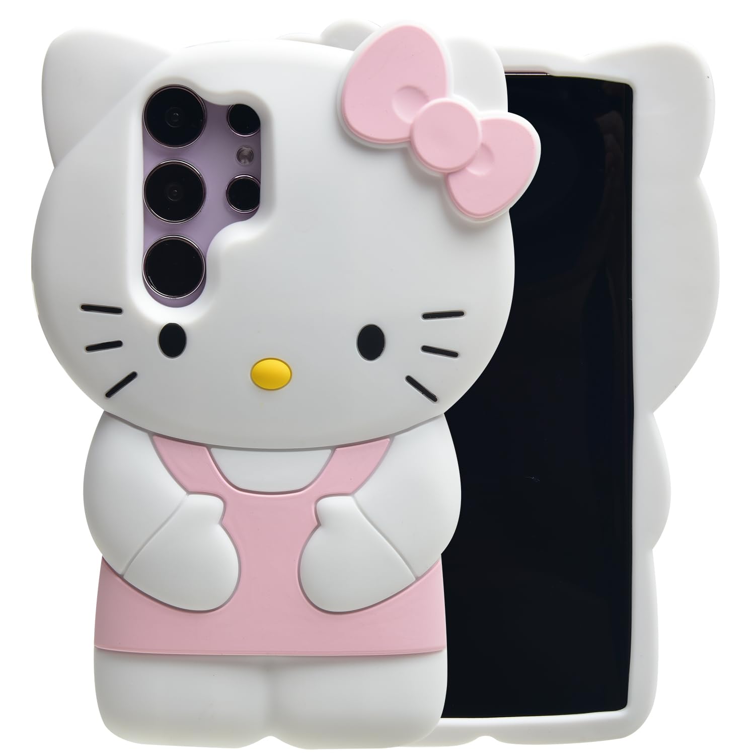 MONEHOYSY Cartoon Case for Samsung Galaxy S24 Plus 6.7", Fashion Cute 3D Cute Kitty Kawaii Soft Silicone Animal tective Gel Shockof Gel Back Cover for