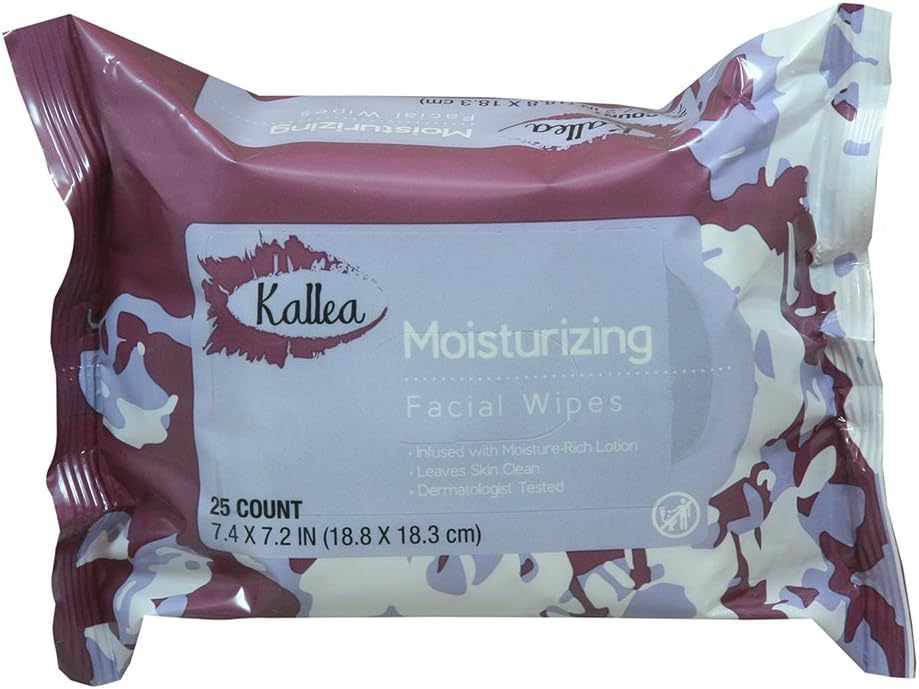 Kallea Moisturizing Makeup Remover Towelettes & Facial (Face) Wipes, 25Count (Pack Of 6)