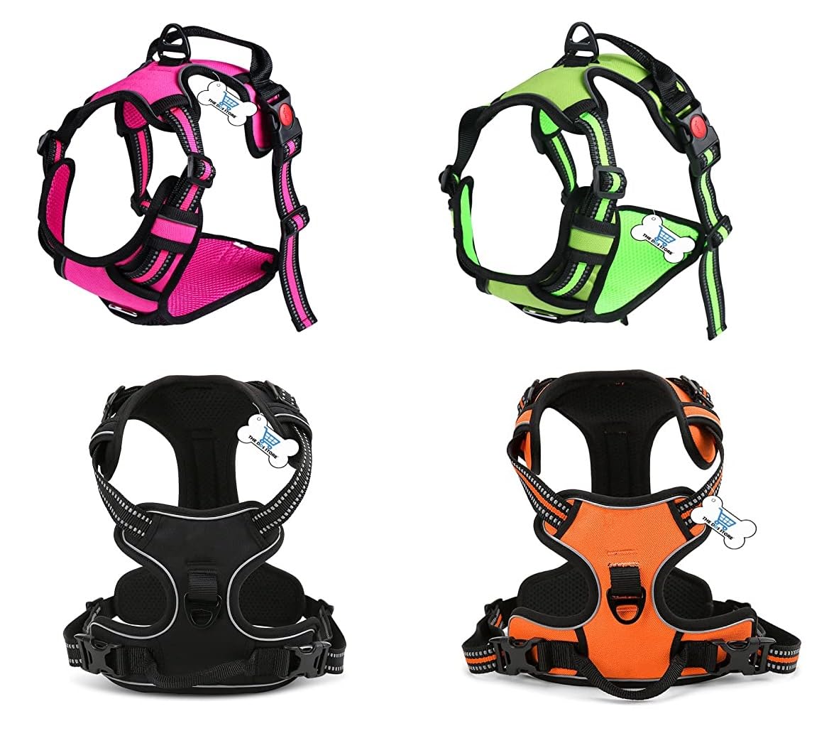 THE DDS STORE No Pull Dog Harness, No Choke Front Lead Dog Reflective Harness, Adjustable Soft Padded Pet Vest with Easy Control Handle for Small to Large Dogs (Large, Color May Vary) (B0CBMCM7ZJ) Amazon Price History, Amazon Price Tracker