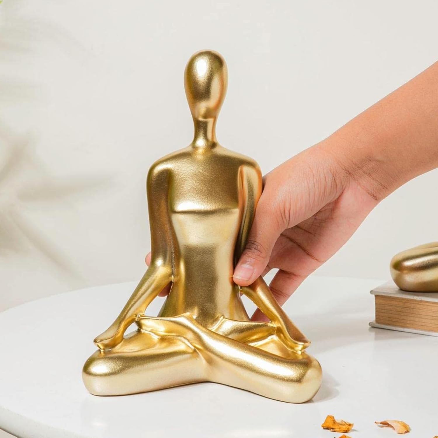 Cortina Resin Yoga Sculpture - Home Decor Statue -4