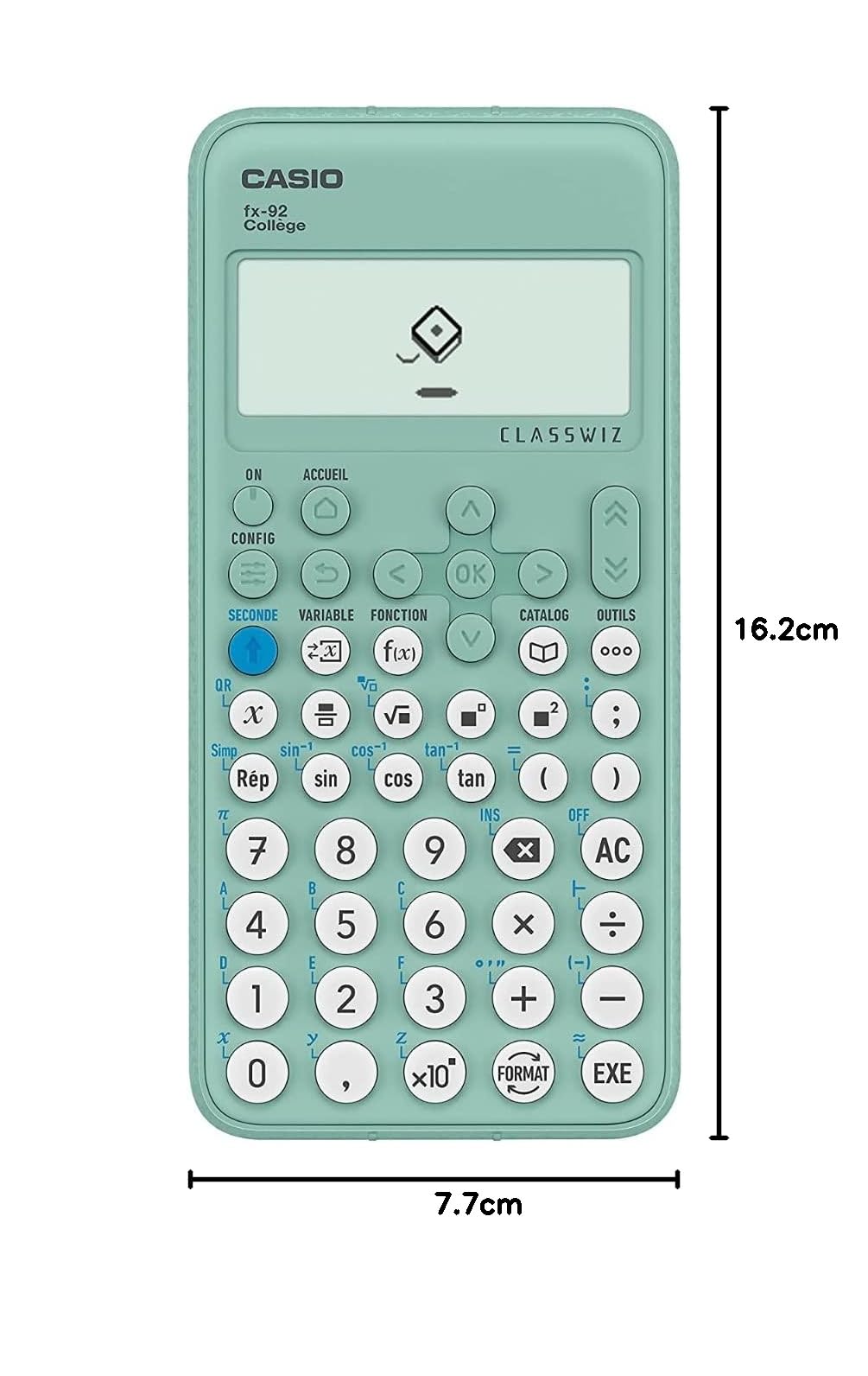 Casio fx-92 Collège Calculatrice Scientifique Noir avec Housse de Protection
