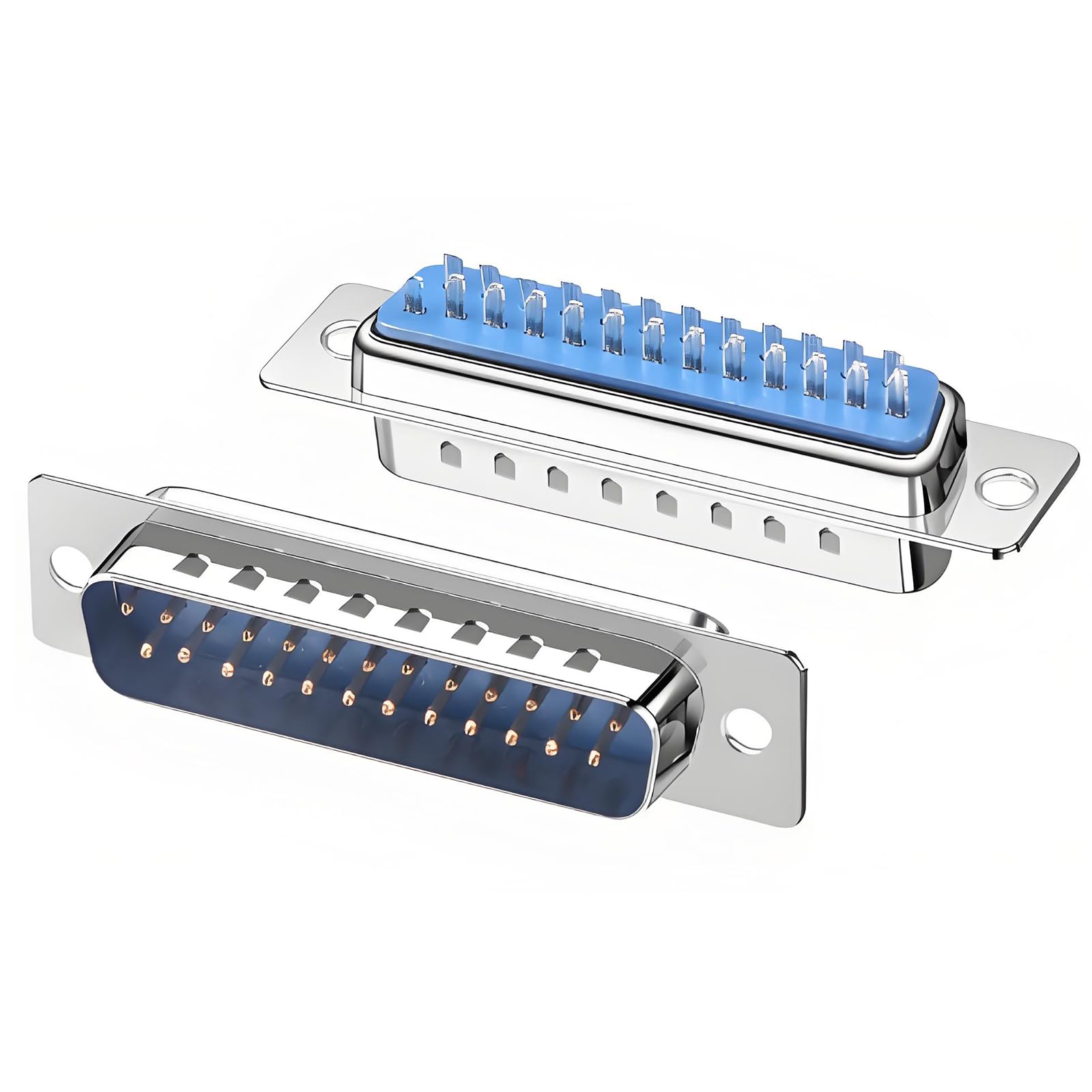 5 connettori per saldatura DB25 (maschio) con alloggiamento, set completo con spina RS232 pin e componenti adattatori