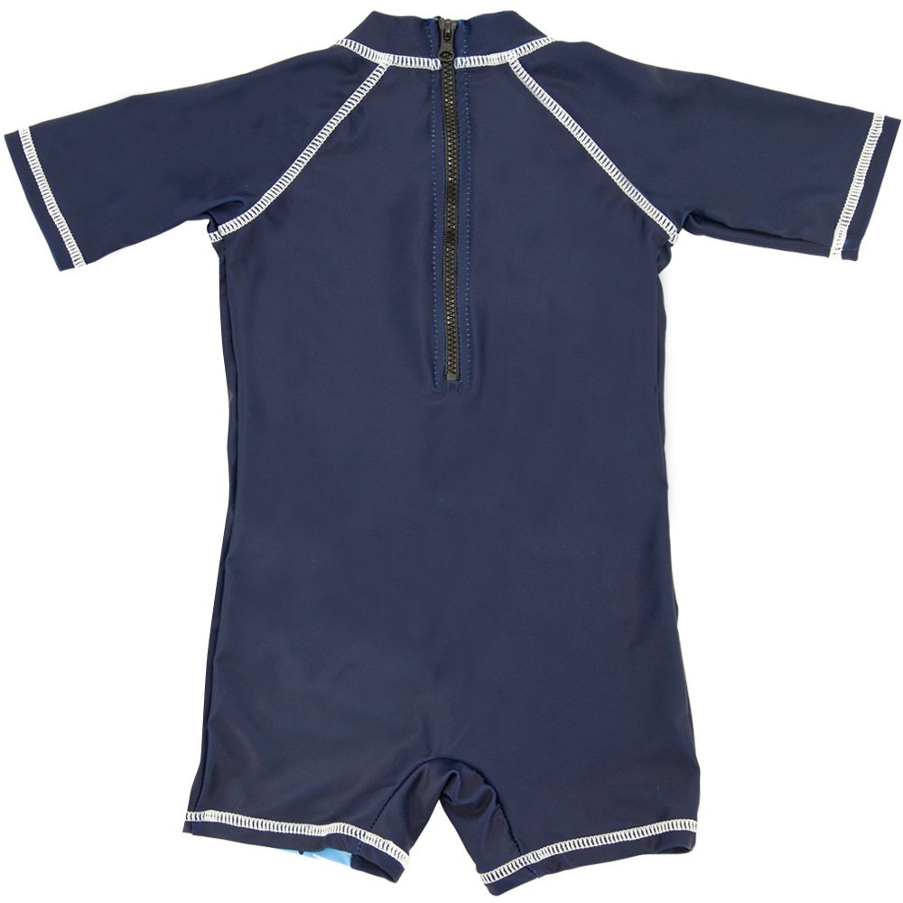 Nightempt One Piece Cute Sunscreen Quick-Dry Baby Toddler Boy Swim Set Kid Swimsuit Boy Swimwear Hot Spring Rash Guard Color Blue Size 6M