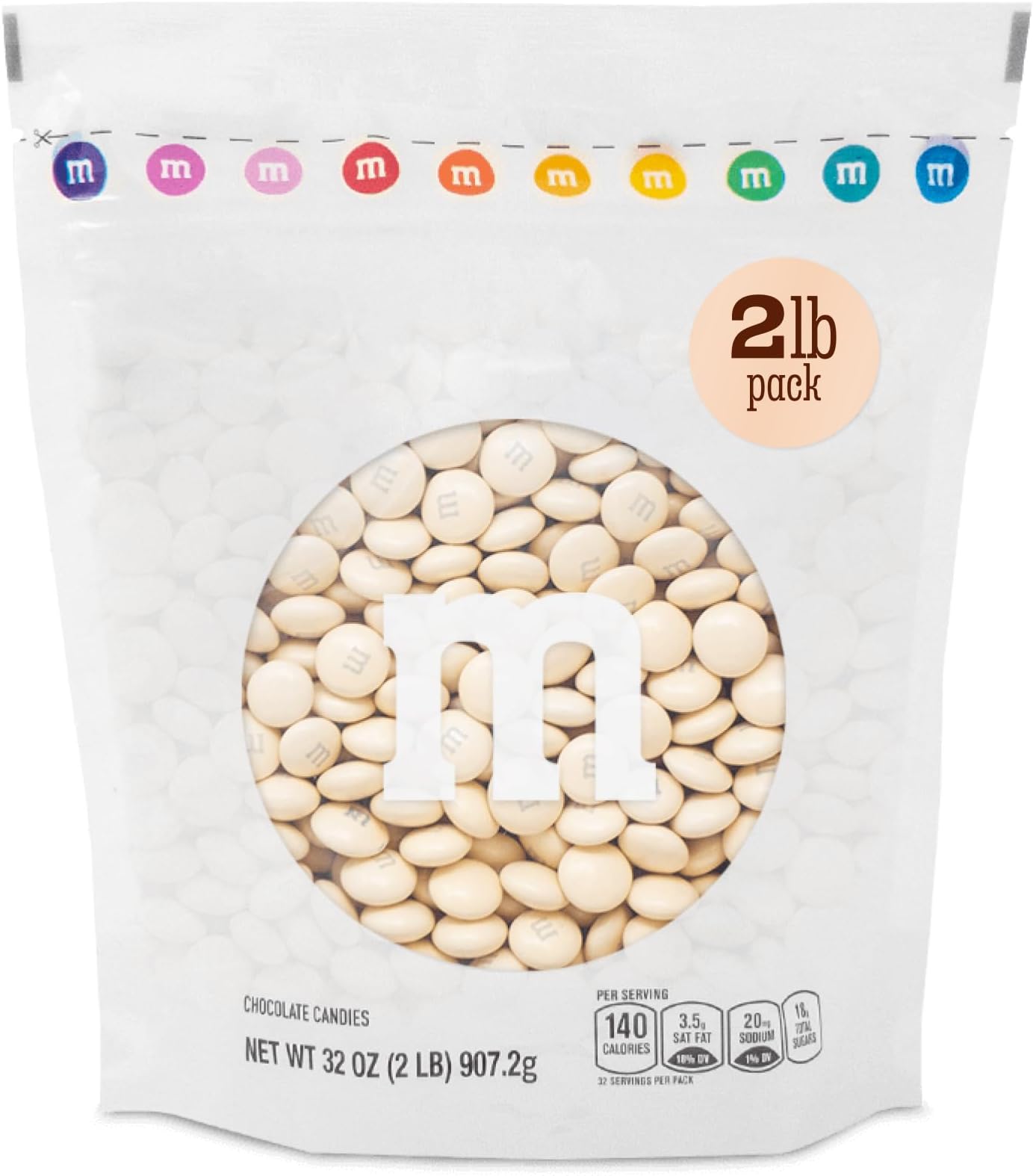 Cream Milk Chocolate Candy - 2lbs of Chocolate Candy Bulk in a Resealable Pack, For Weddings, Graduations, Birthday Party Favors, Desserts & More