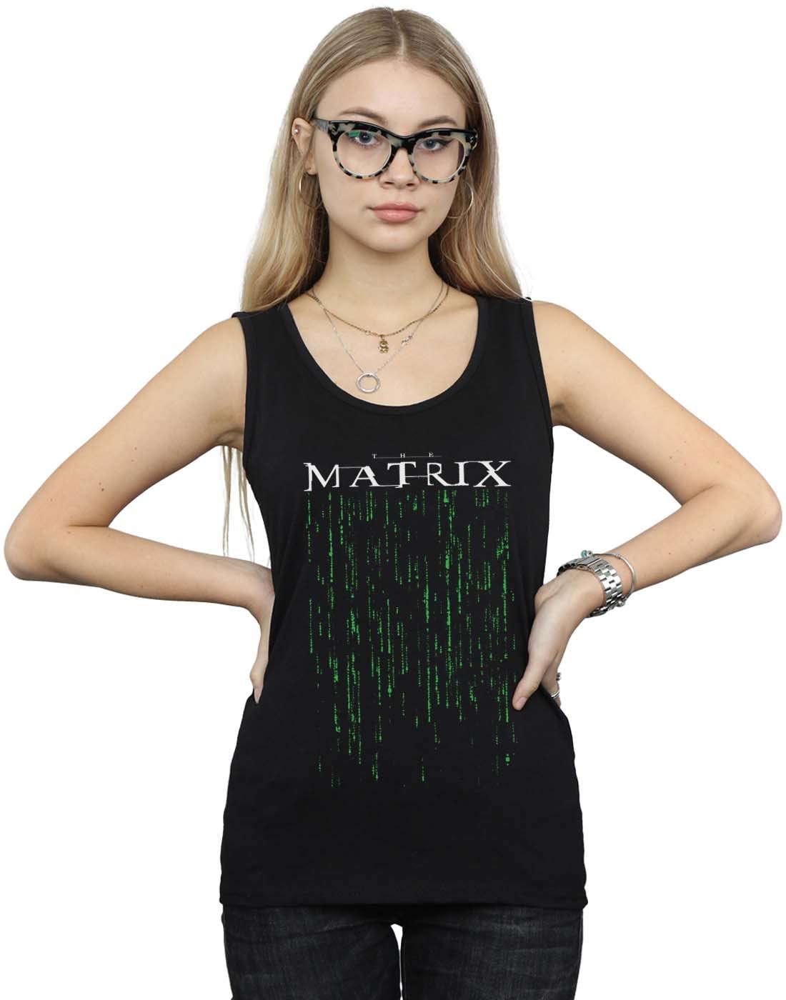 The Matrix Women's Green Code Vest Black XX-Large