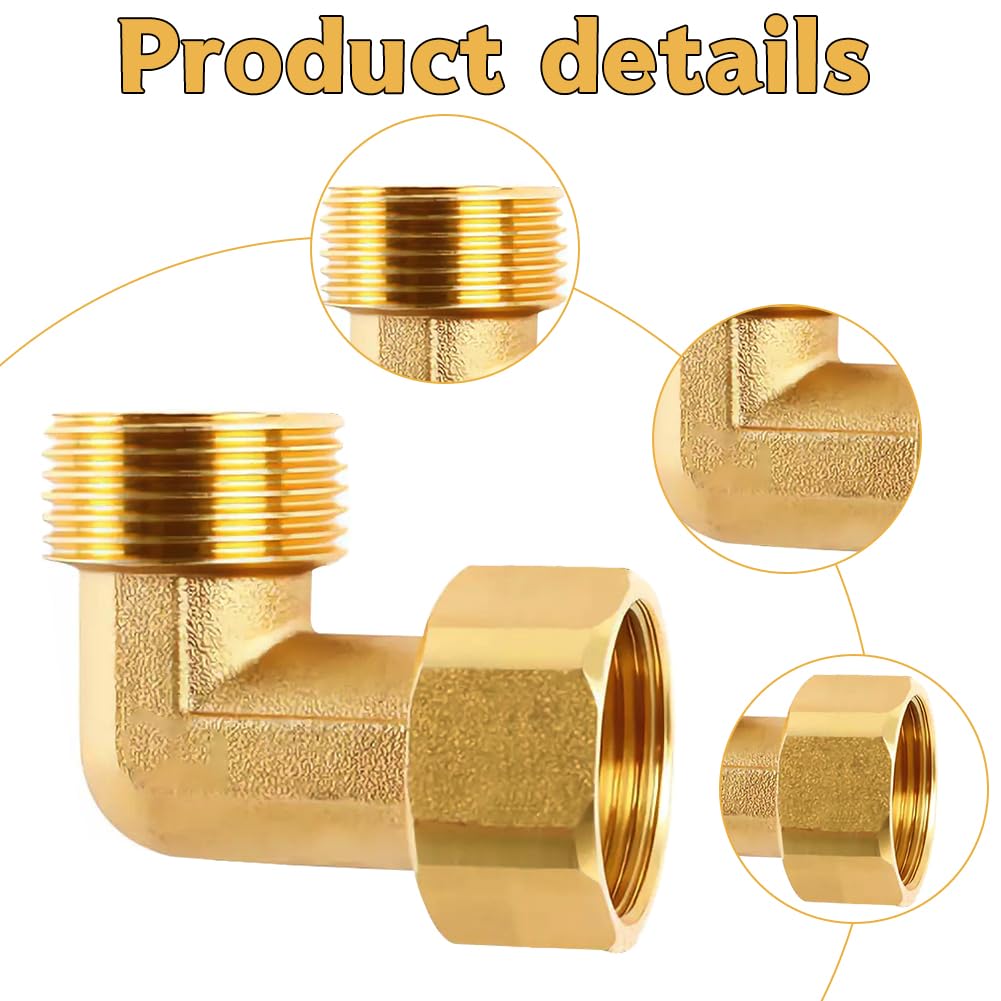 Sylken 4-Stück Messing Schlauch Fitting Set, 1/2 Schlauch Verbindung