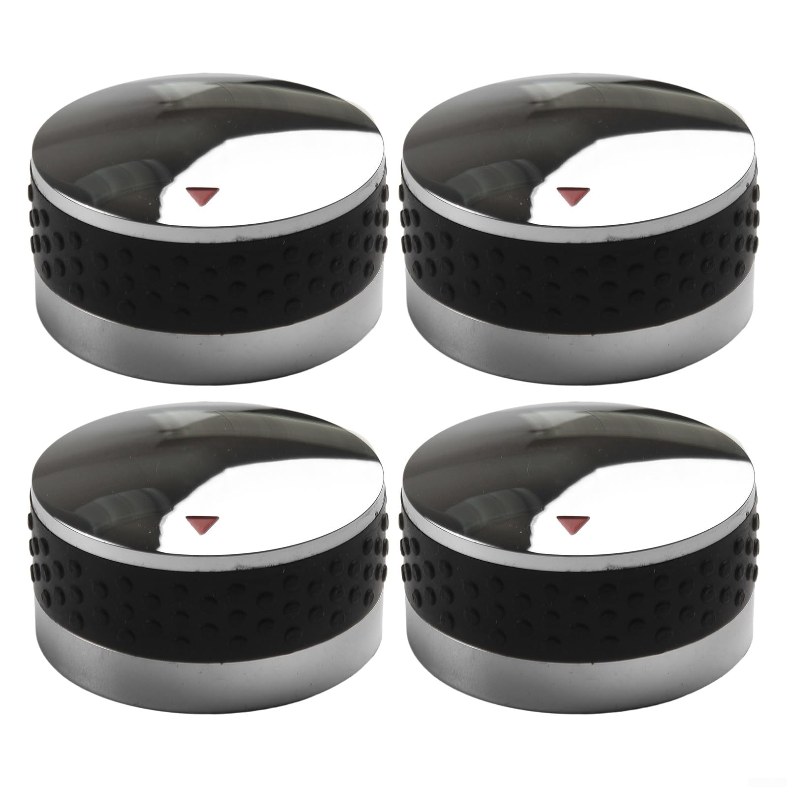 BagLEved 4PCS Gas Stove Knobs, Barbecue Gas Stove Switch Knob,ABS Plastic with Chrome Finish Round Knobs, for BBQ Oven and Stove (58mm)