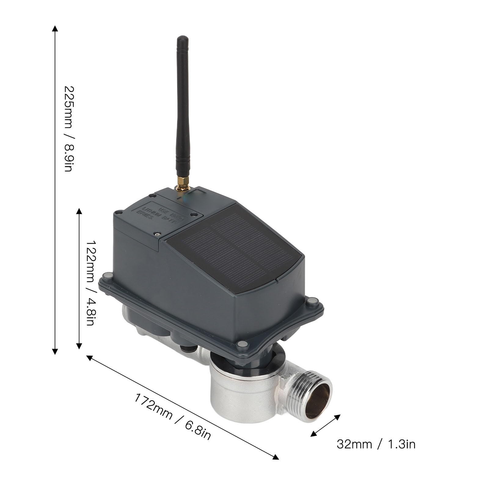 Tnfeeon Inteligentny Zegar do Podlewania Ogrodu, Bezprzewodowy Sterownik Nawadniania PA6 4G z Panelem Słonecznym, Ręczne Tryby Automatyczne Opóźnienia Deszczu IP66, Adapter G1 do G3 4 Nawadniania