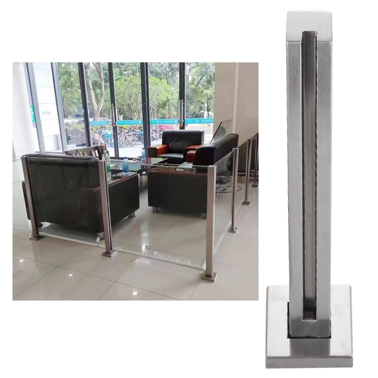 Garde-corps pour entrée intérieure : poteau réglable hauteur 85-110 cm