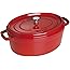 Staub Cast Iron 7-qt Oval Cocotte - Cherry, Made in France