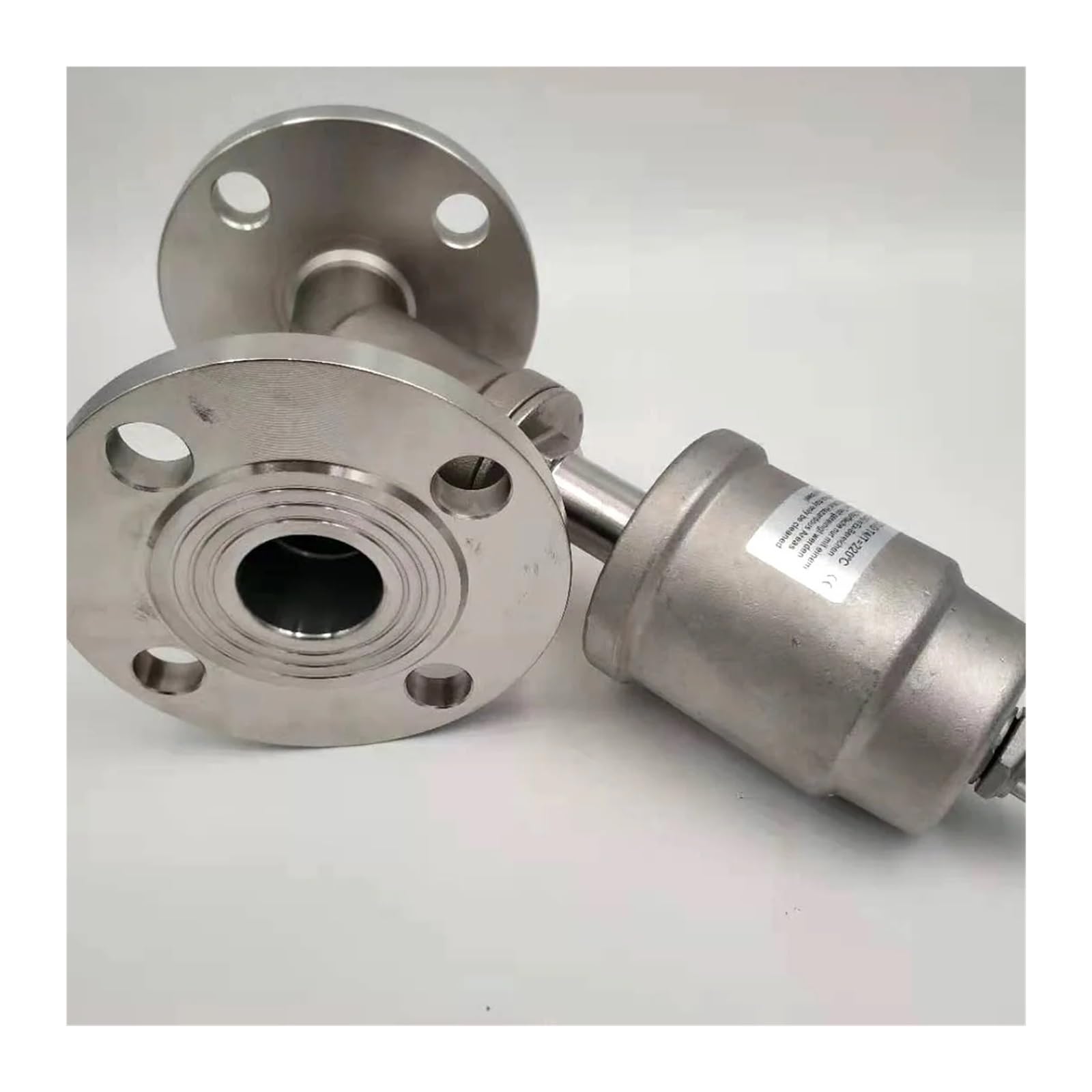 MXXDMOPD DN65 304 Stainless Steel Flange Pneumatic Angle Seat Valve Steam Resistant(Single Acting)