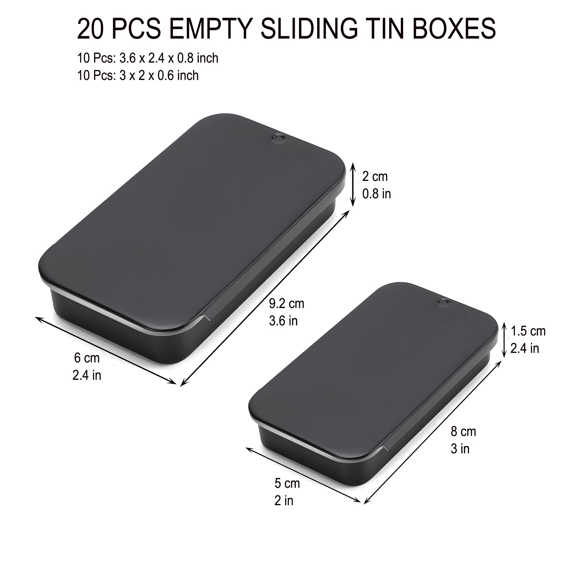 DIY Alcohol Push-Pull Box Small Metal Box With Slider Lid-20 Pcs Cookie Tins Metal Tins With Lids Lens Wipes Storage Black Portable Empty Hinged Tin For Organize Jewelry,Craft,Bird Training Insect