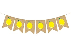 Lemon Themed Summer Jute Burlap Banner