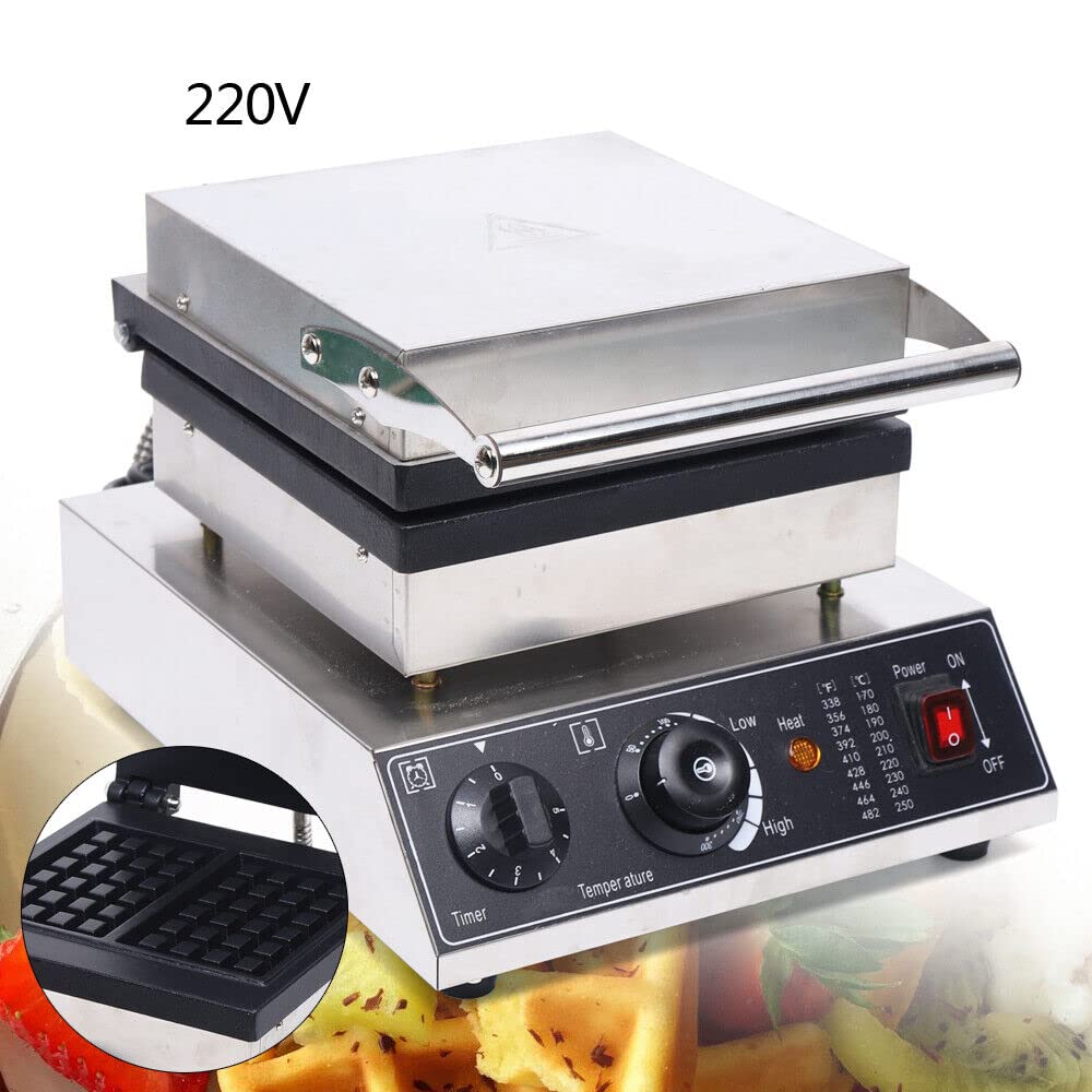 Máquina de gofres comercial temperatura ajustable Muffin máquina con placa antiadherente acero profesional