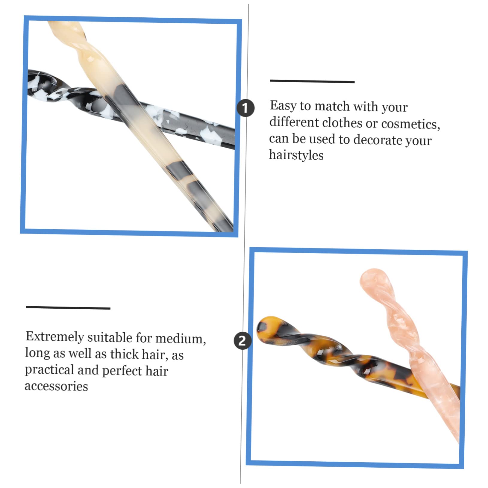 MAGICLULU Pz Tornante hairdo barrette accessori per ragazze fermagli per con perle bacchette molletta bastoncini per forcine per chignon acido acetico panino Cina