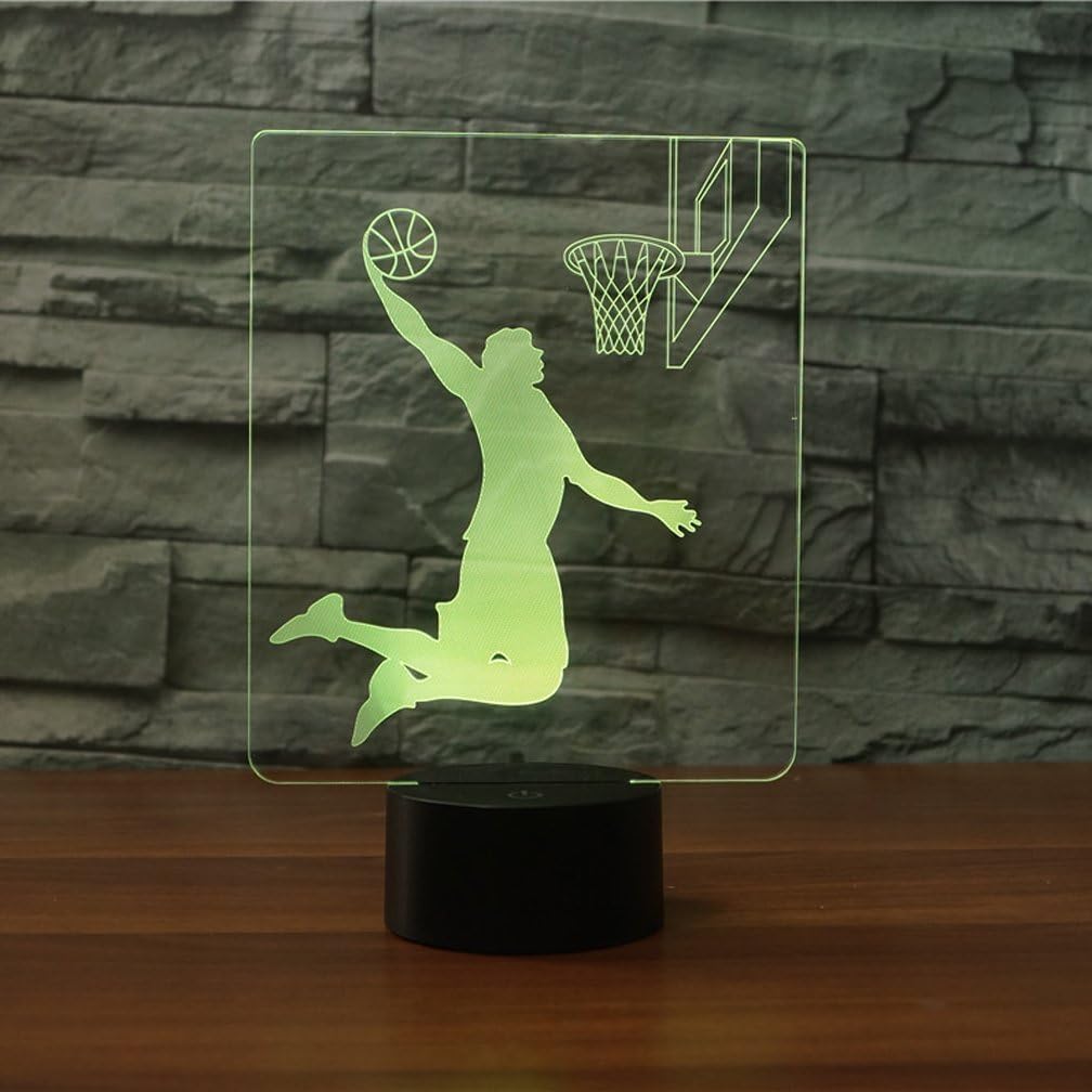 Lampe LED 3D Gymnastique Changeante - Lumière D'Ambiance 7/16 Couleurs Avec Télécommande | USB Ou Piles | Décoration Chambre