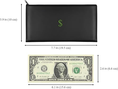 Miniatura 2 de Efectivobolsa de dinerobolsa tamaño perfecto, impermeable, 7.7 in x 3.9 in, bolsa de viajebolsa con icono de efectivosímbolodólar$ signo.