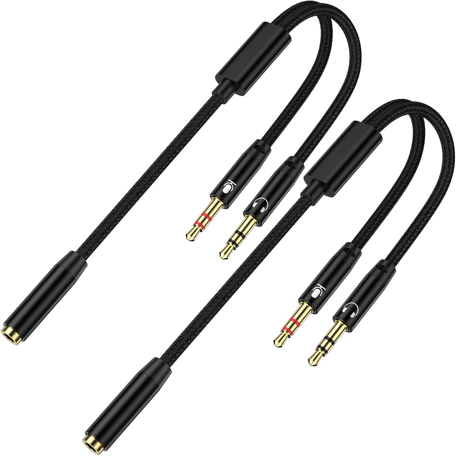 Headphone Splitter Adapter for Computer 3.5mm Female to 2