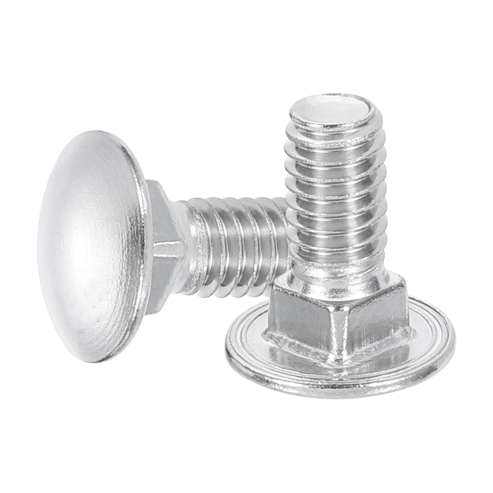 uxcell 25Pcs Carriage Bolts, 5/16"-18x3/4 Stainless Steel 18-8 (304) Round Head Square Neck Screws Bolt Screw for Fastening Accessories - Silver