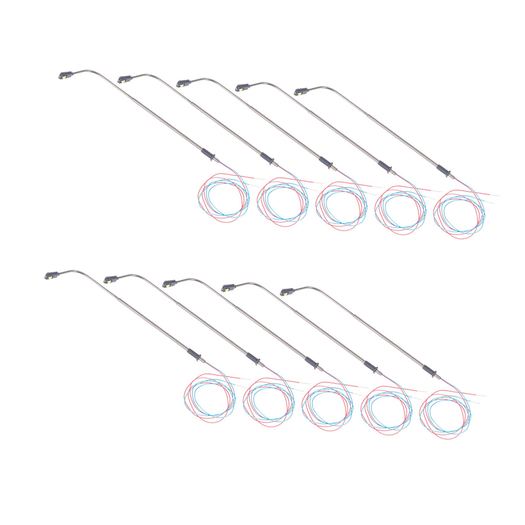 CORHAD 5sets Model Trains Scale Led Street Lights n Scale Railroad Lamps Led Model Street Lamps for Landscape 10pcs*5