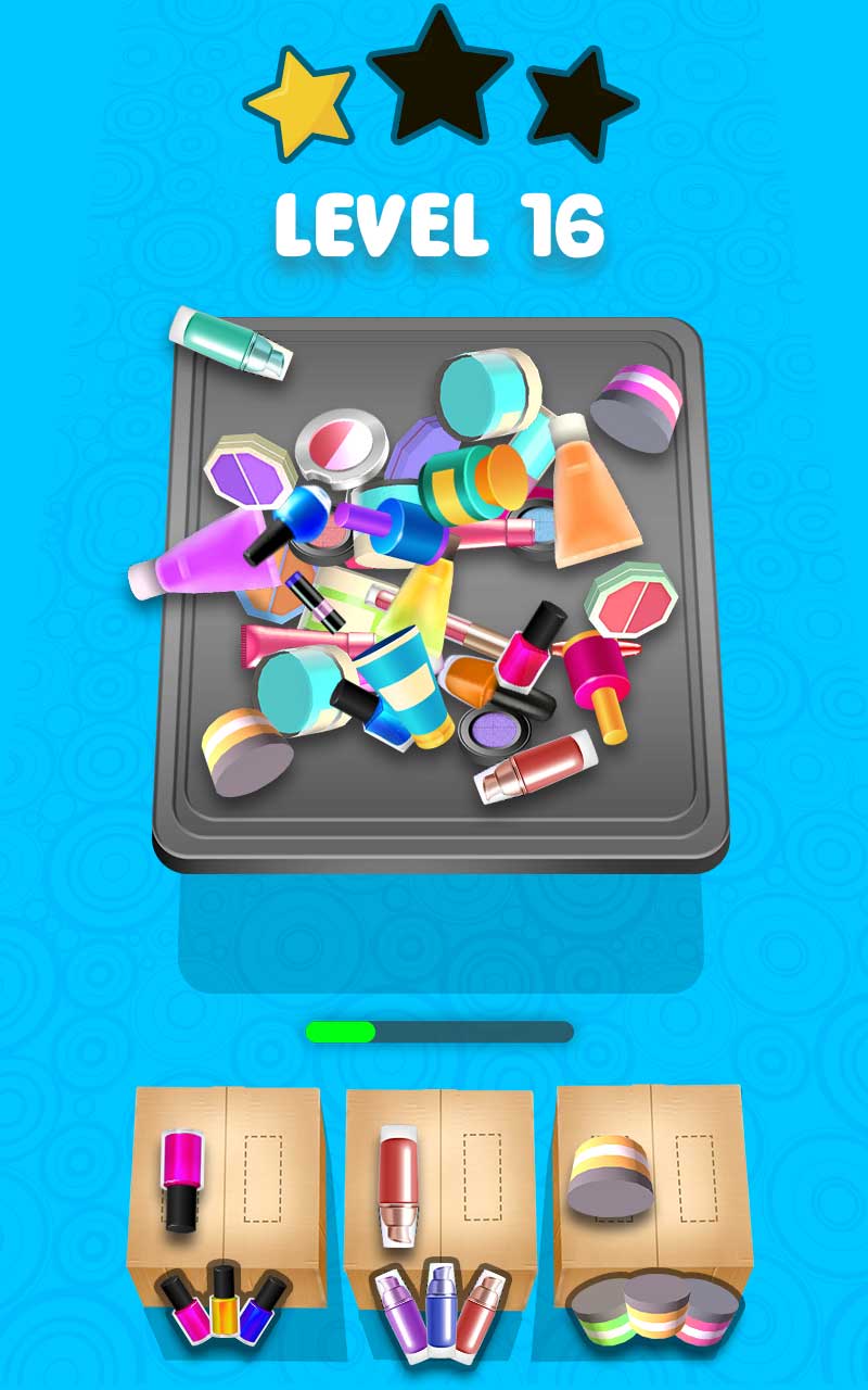 Fill the Makeup Organizer Game Beauty Kit Organizing Game App on