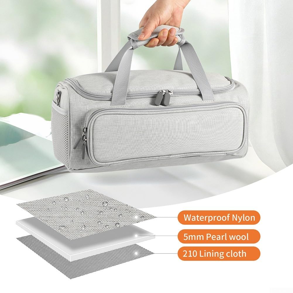 Stilvolle wasserdichte Tragetasche für Cricut Joy Xtra Smart Schneidemaschinen, mit Schultergurten, kompatibel mit Cricut Joy Xtra Zubehör, Wie abgebildet, Gray