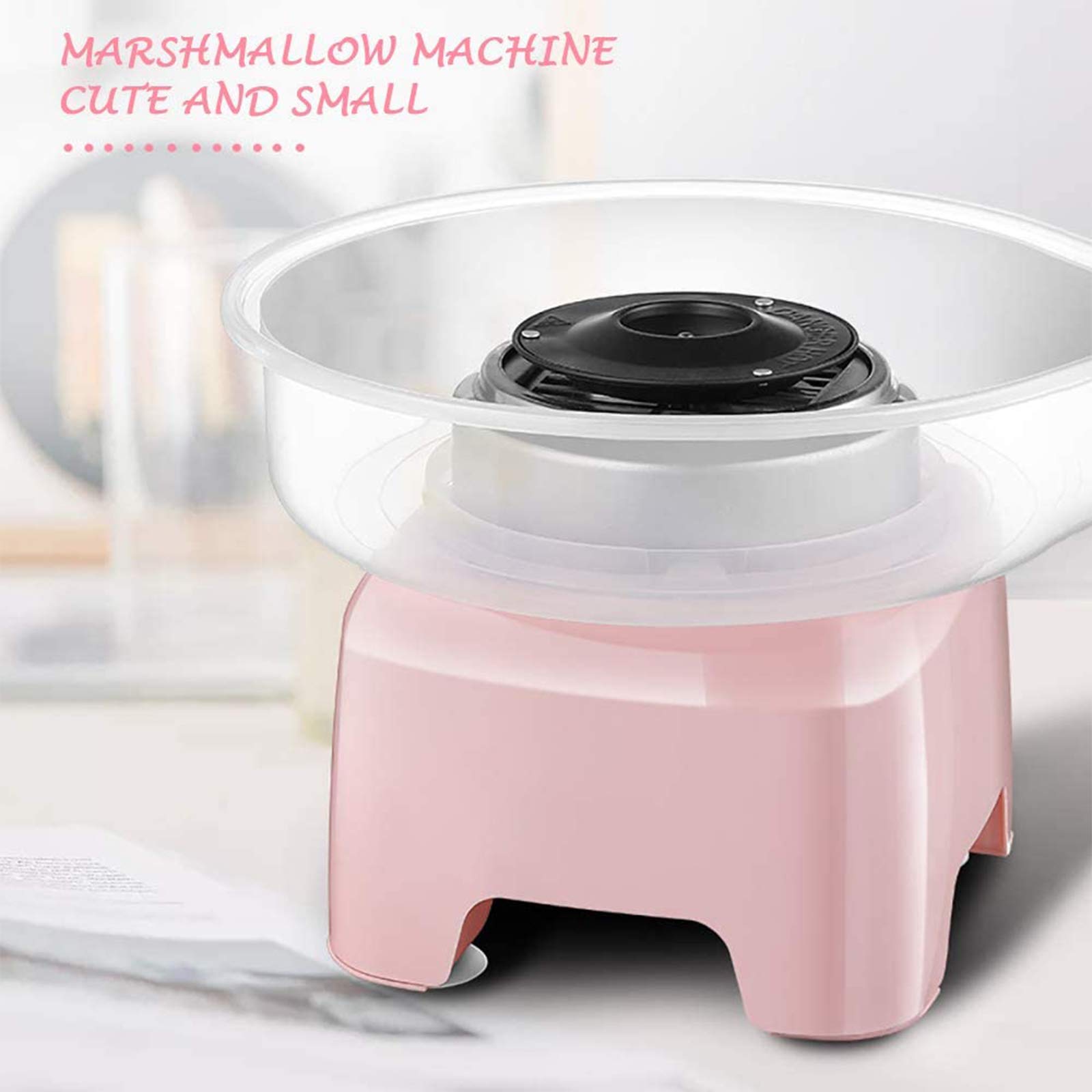 AIZYR Macchina per Zucchero Filato 220V con Un Pulsante Start, Macchina per Zucchero Filato Elettrica Macchina per Marshmallow Fai da Te per La Festa di Compleanno in Famiglia,Rosa,EU Plug