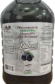 Azeite de Oliva Virgem 80% Nacional 5 Litros Restaurantes Pizzarias Qualidade Premium Lisboa