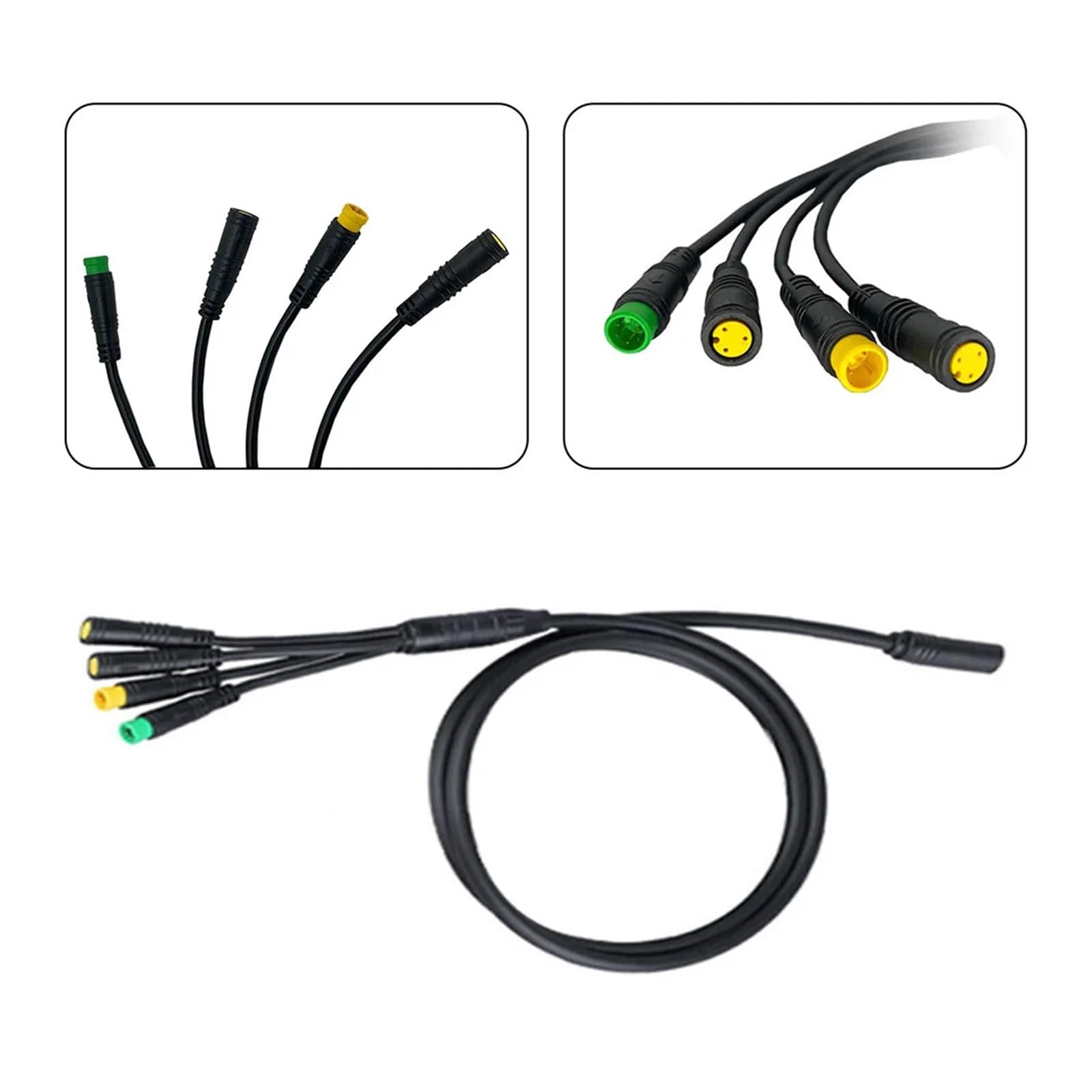 1 pc Câblage de Ligne 1T4 for vélo électrique Faisceau de Distribution de câbles étanche Pedelec BBS0102 Compatible avec la pièce de Rechange Bafang BBS/BBSHD Mid-Drive