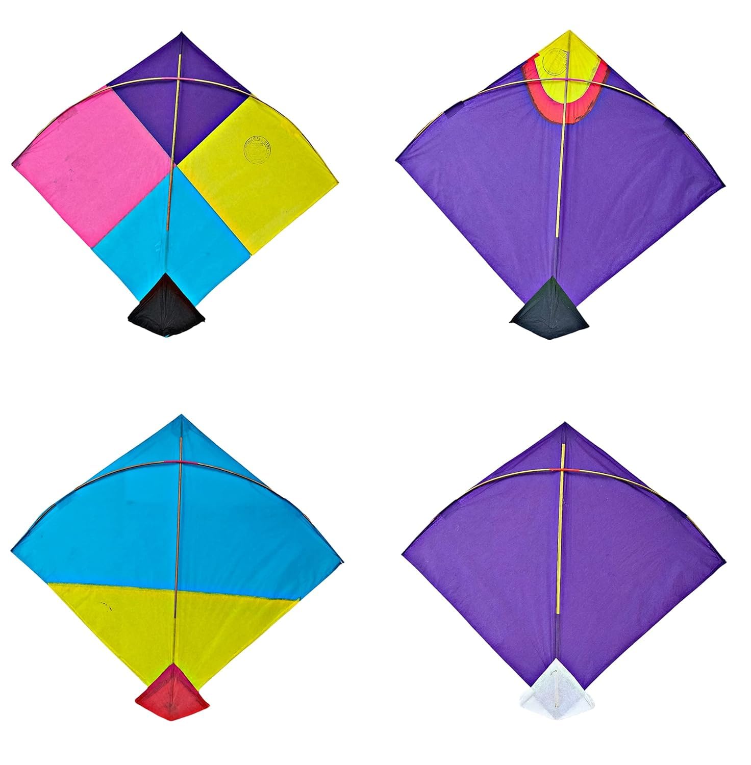 Wind-Flying Kites for Kids & Adults, 4 Pieces, Purple