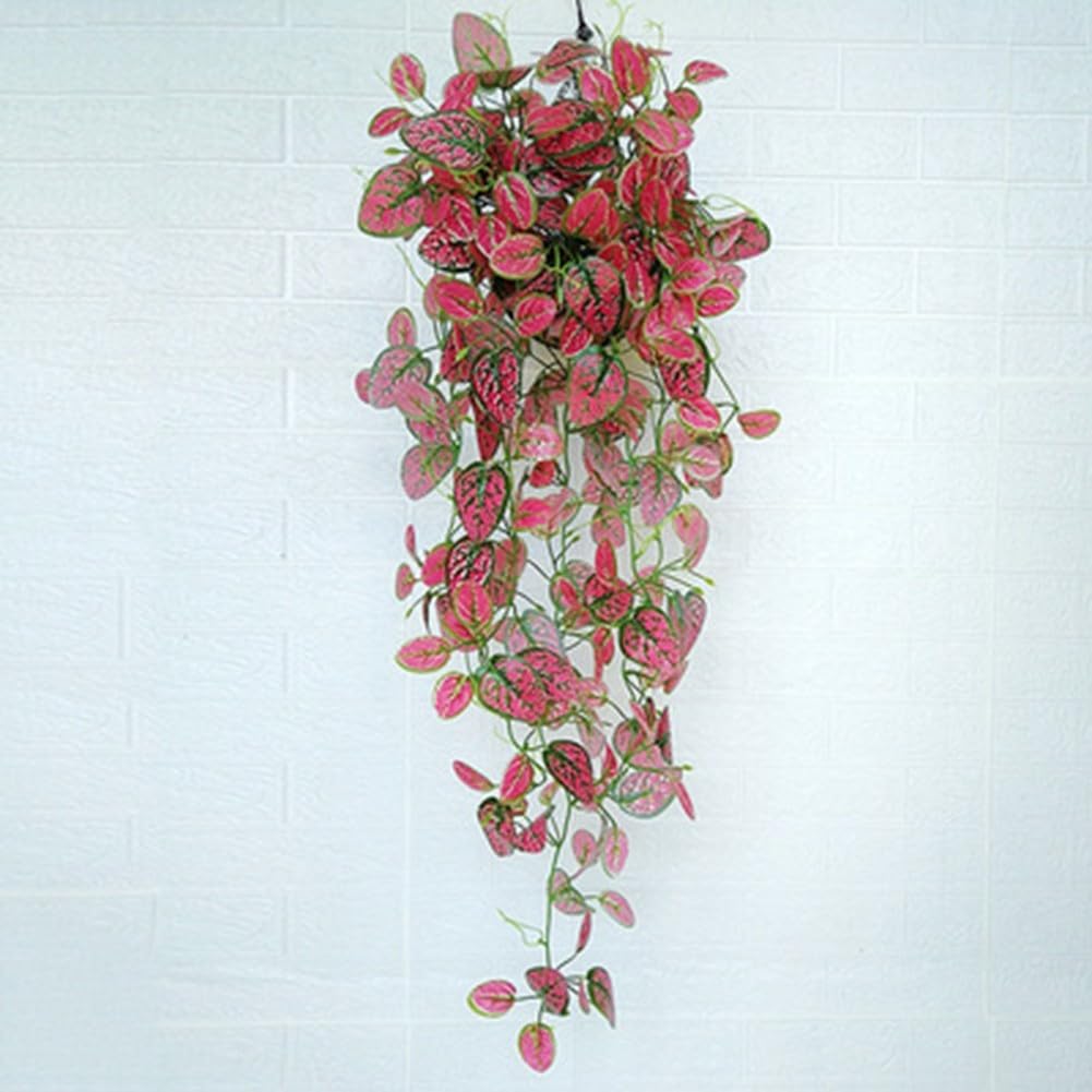 Guirnalda de hiedra artificial, enredadera falsa de 30 pies con hojas de 7 cm para decoración del hogar, cocina, patio, cesta colgante, color verde