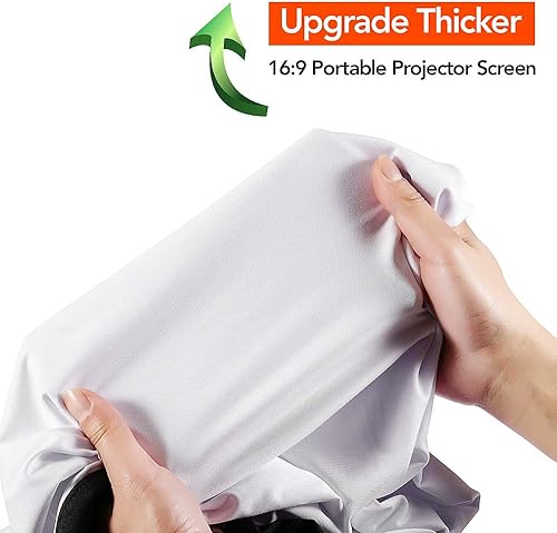Vista 4 de Projector Screen, Thicken Projector Screen 100120133 Inch 169 Foldable Portable White Cloth Material for 4K Full HD Home Theater (Size 133 inch)