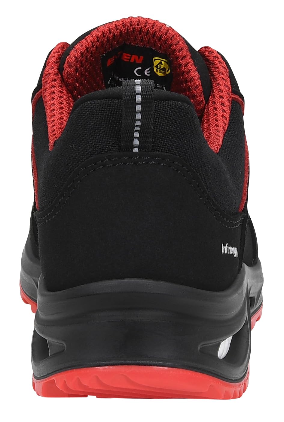 ELTEN Hannah XXTL BOA Black-red Low ESD S3S | Sicherheitsschuhe für Damen & Herren, Stahlkappe, leicht, atmungsaktiv