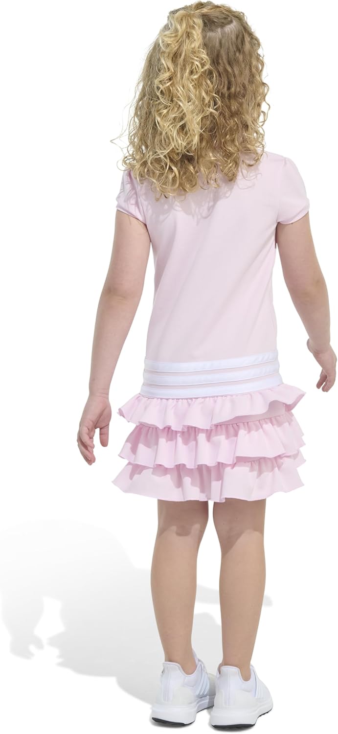 adidas Baby-Girls Short Sleeve Ruffle Polo Patriotic Dress - Image 3