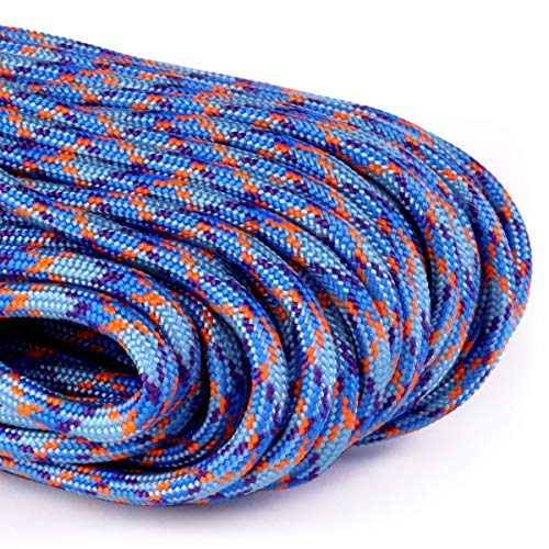 Image of Atwood Rope MFG 550 Paracord 100 Feet 7-Strand Core Nylon Parachute Cord Outside Survival Gear Made in USA | Lanyards, Bracelets, Handle Wraps, Keychain (Nebula)