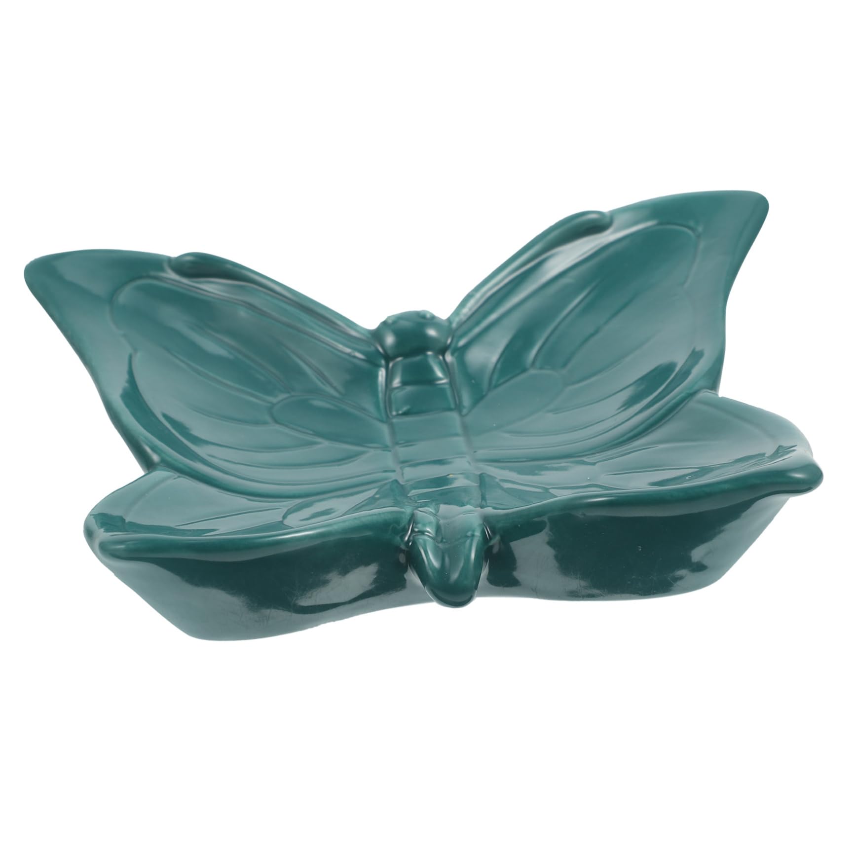 Ceramic Butterfly Soap Dish with Draining Design Decorative Bar Soap Holder for Bathroom Stylish Easy to Clean Soap Tray for Kitchen and Shower