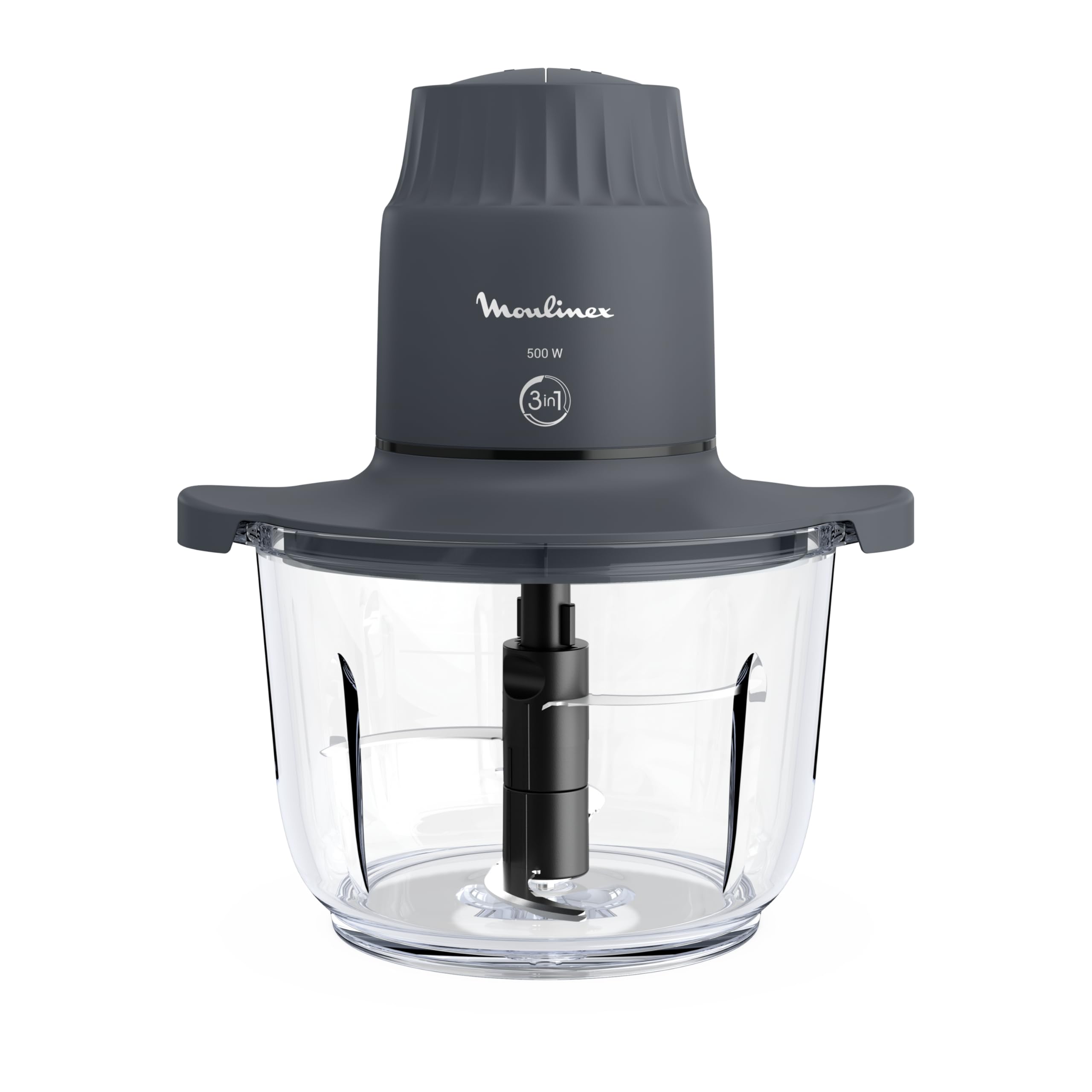 Moulinex Choppeo, Hachoir avec bol en verre, Capacité utile de 1L, Verre borosilicate, 2vitesses, Java Pepper DJ602110