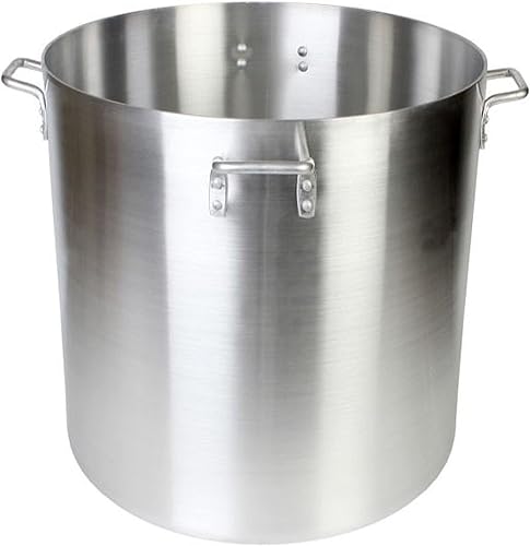 TrueCraftware Olla de aluminio de 160 cuartos de galón - Olla multiusos para pasta, olla grande para estofado, olla a fuego lento, utensilios de