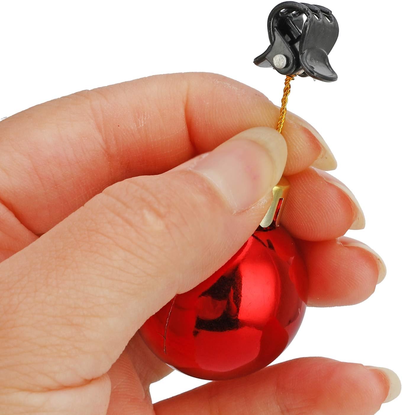 HOWAF 16Pcs Christmas Beard Ornaments, 4Pcs Sounding Jingle Bells, 4Pcs Beard Lights Beard Bauble Ornaments - Image 4