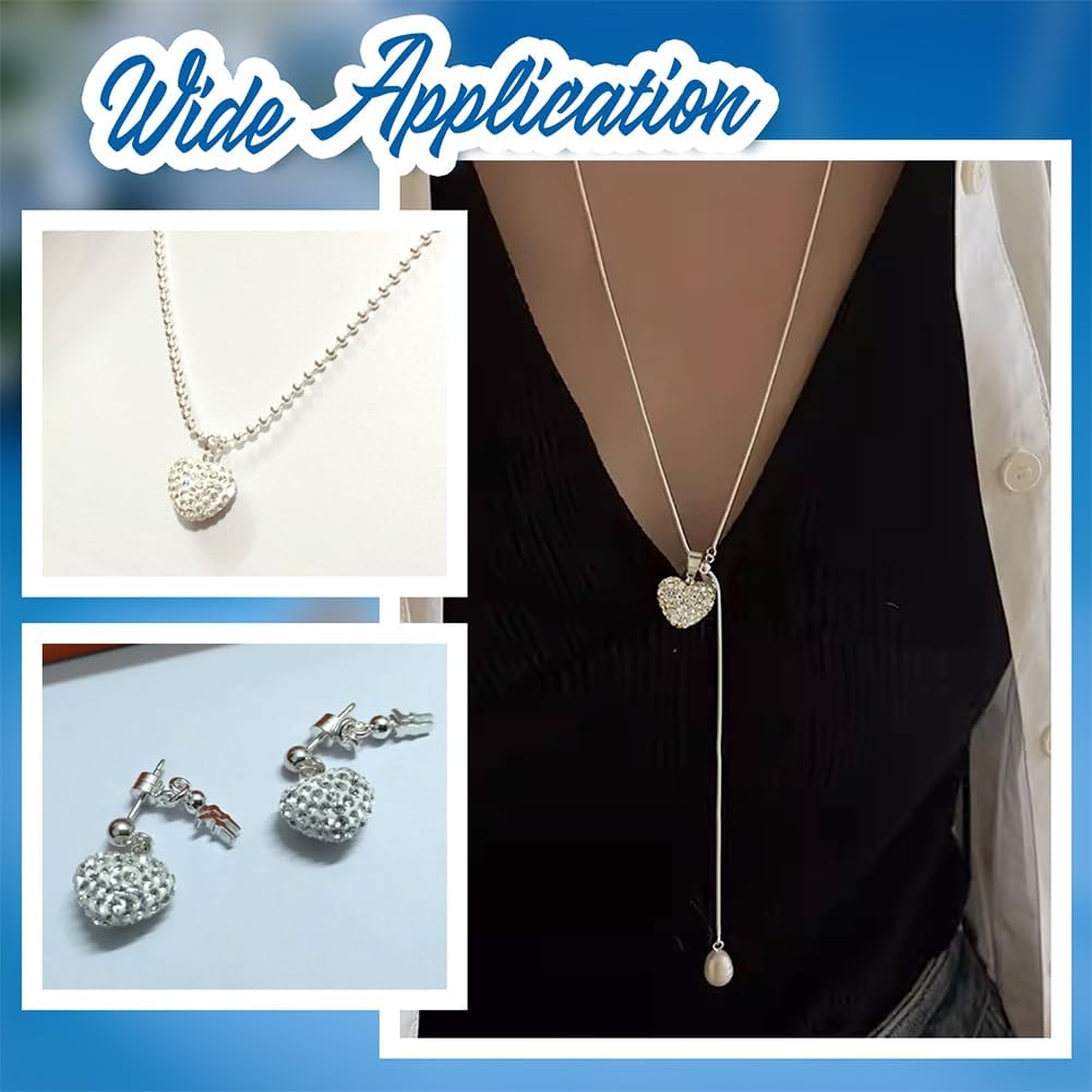 PH PandaHall 12Pcs 15mm Crystal Heart Charms Pave Disco Heart Clay Pendants Polymer Clay Rhinestone Charms Heart Bracelet Pendant Charms for Necklace Earring Jewelry Making - Image 6