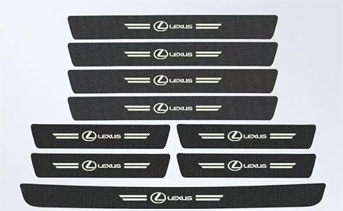 レクサス 車用ドア敷居プロテクター IS LX LC CT ES GS LS EX HS NX RX LX 全シリーズ対応 自動車敷居ストリップ 汎用 ドアモール 保護 シール カーボンファイバー傷防止カバーストリップ トランクドアエントリーエッジ保護ステ