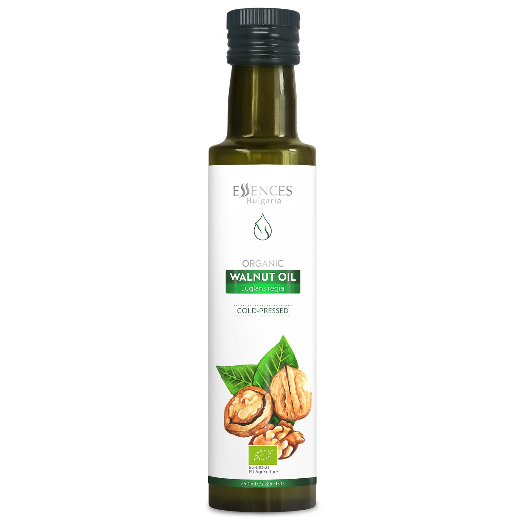 Essences Bułgaria Organiczny Olej z Orzecha Włoskiego 250 ml 100% Naturalny Tłoczony na Zimno